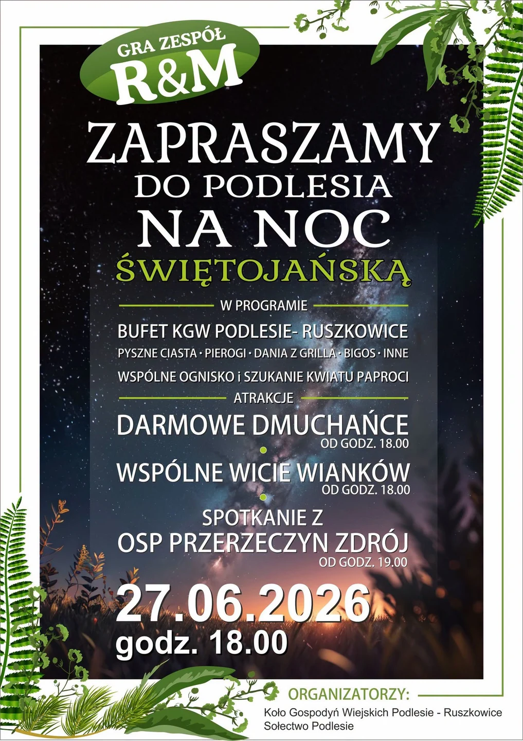 Noc Świętojańska w Podlesiu już w najbliższą sobotę